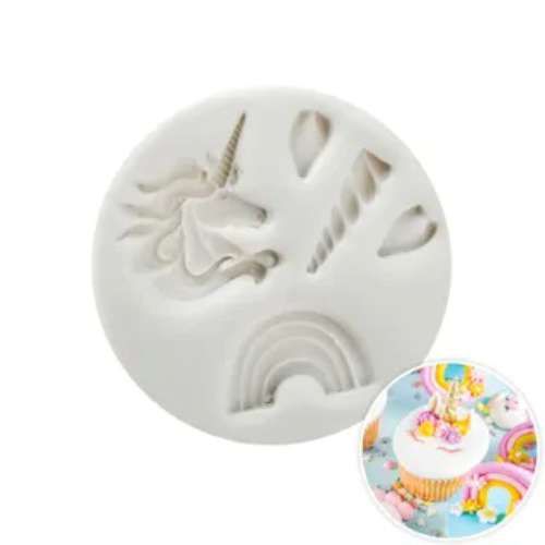 Unicorn Cupcake Topper Silicone Mould - Click Image to Close